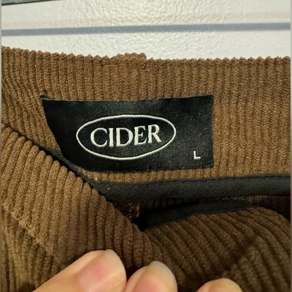 Brown corduroy Cider embroidered pants - Picture 3 of 4